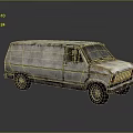 Old Rusty Vintage Van With Worn Out Exterior And Classic Design