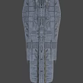 Futuristic Scifi Spaceship 3D Model With Detailed Gray Exterior And Cockpit