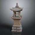 Traditional Japanese Stone Lantern With Classic Design As Outdoor Decorative Garden Furniture