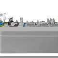 Detailed Sand Table Model With Wind Turbines Power Facilities And Buildings Layout Design