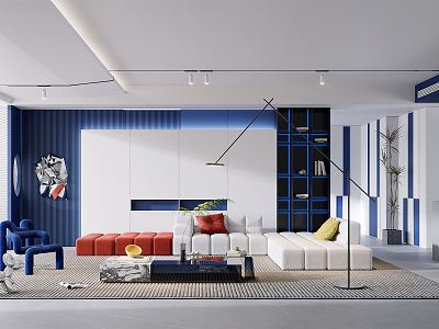 modern living room model