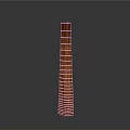 Tall Cylindrical Brown Striped Texture Decorative Vase for Home Living Space