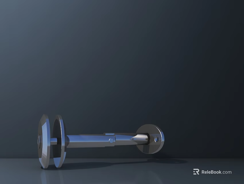 Silver Metal Sports Equipment With Smooth Texture For Gym Barbell Fitness Training 3d model 