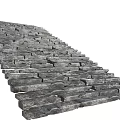Green Slab Steps Park Steps Old Slab Steps Country Stone Steps Natural Slab Steps New Chinese Landscape Setstone Steps Stone Path 3d model