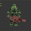 Mech Warrior Mech Soldier Machine Battlearm Mechanical Battlearm Machine Fighter Robot 3d model