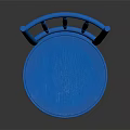 Stylish Blue Dining Chair With Simple Backrest And Sturdy Legs Design