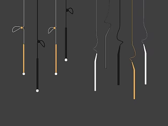 Light Luxury Chandelier Small Chandelier Combination 3d model