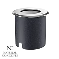 Outdoor Round Recessed Black Matte Finish Waterproof Garden Pathway Lighting