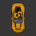 Stunning Yellow Sports Car With Aerodynamic Body And Rear Spoiler Design