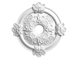 European-style lamp panel gypsum component carved 3d model