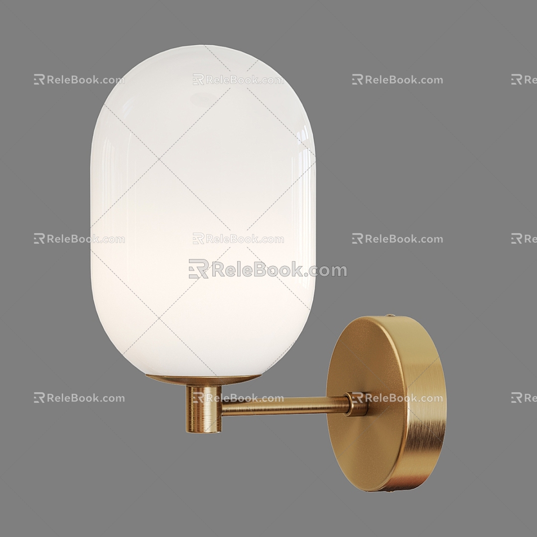 Simple Light Luxury Wall Lamp 3d model