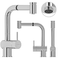 Modern Stainless Steel Kitchen Sink With Single Bowl Faucet And Flat Surface