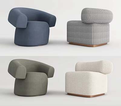 Modern Single Sofa With Various Colors And Stylish Designs For Living Room Decor 3d model