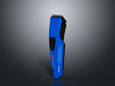 Blue Electric Hair Clipper With Ergonomic Design And Sleek Handle For Daily Grooming Needs 3d model