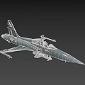 Military Gray Fighter Jet Featuring Pilot in Cockpit And Wing Mounted Missiles