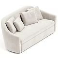Light Beige Modern Sofa With Soft Cushions For Interior Design 3d model