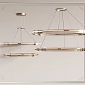 Modern Circular Chandeliers With Metal Frame And Glass Elements For Interior Decor 3d model