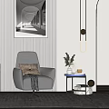 Modern single sofa single chair corner several combination 3d model