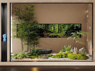 Modern landscape sketch landscape sketch plant landscaping 3d model