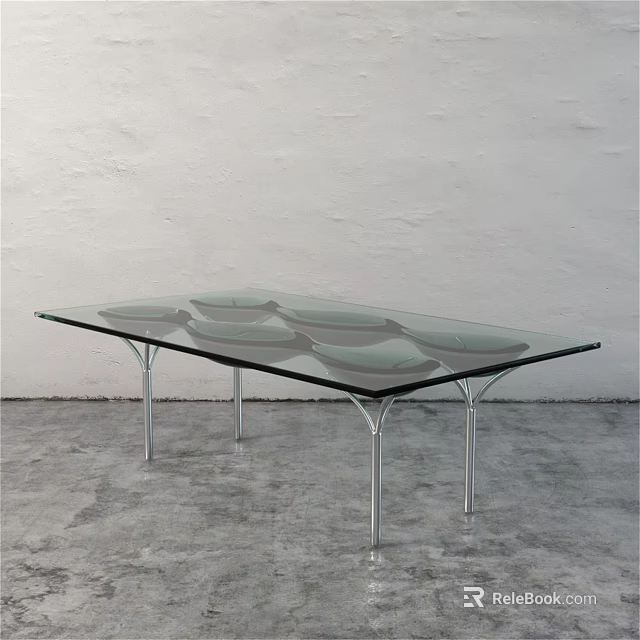 Stylish Modern Sofa and Glass Coffee Table Set with Metal Legs for Grey Living Space 3d model 