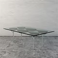 Stylish Modern Sofa and Glass Coffee Table Set with Metal Legs for Grey Living Space