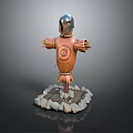 Scarecrow Wizard Dummy Carto Virtual Character Virtual Character 3d model