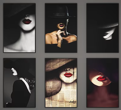 Modern Figure Painting Simple Decorative Painting 3d model