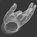 Human Hands And Arms With Open Palms Fingers Spread In Upward Position