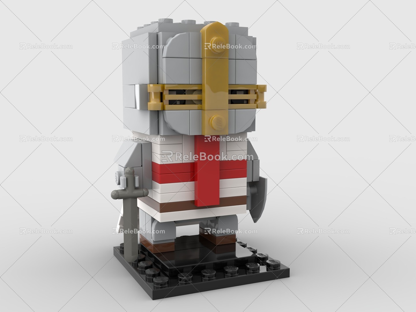 LEGO Toy Medieval Knight Warrior Samurai Figurine Handset 3d model