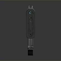 Futuristic Sci Fi Tactical Weapon With Metallic Body And Blue Glowing Accents