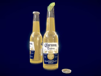 Modern beer cartoon beer 3d model