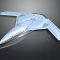 Futuristic Silver Stealth Fighter with Aerodynamic Sleek Design and Modern Structure