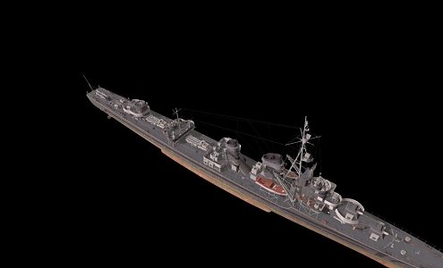 modern warship battleship destroyer 3d model