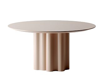 Modern Dining Table Round Dining Table 3d model