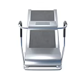 Modern Fitness Treadmill With Metal Frame Black Running Belt And Ergonomic Handrail