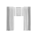 Elegant White Layered Curtains With Sheer Panels For Modern Home Decor