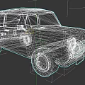 Vintage Small Car With Yellow Body And Black Roof Classic Design