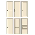 Various Modern Swing Door Designs For Home Interior With Different Panel Styles 3d model