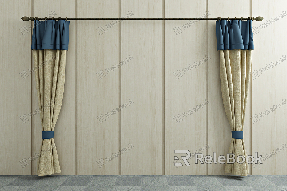 Modern Curtain Curtain Roman Rod model