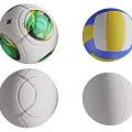 Various Sports Equipment Balls Including Soccer Volleyball and Plain Ones for Training Activities