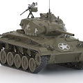 M24 Xiafei Tank American Tank World War II Tank Light Tank 3d model