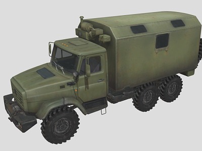 Military vehicle car truck chariot transport vehicle 3d model