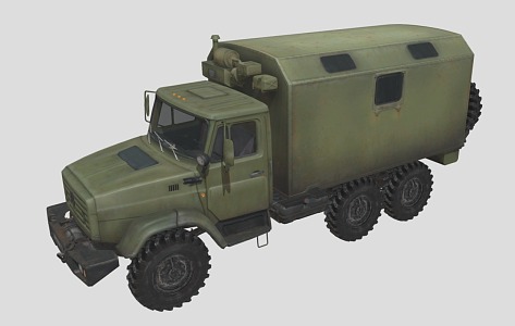 Military vehicle car truck chariot transport vehicle 3d model