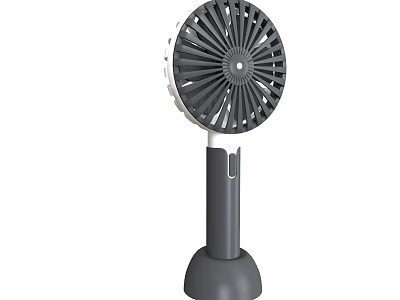 Handheld Portable Air Cooler Fan With Gray White Design And Stable Base 3d model