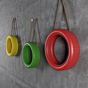 Industrial LOFT pendant tire wall decoration pendant 3d model