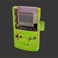 Neon Green Game Boy Color Portable Electronic Gaming Device Displaying Game Interface