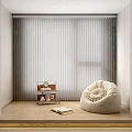 Modern Dream Curtain Lazy Sofa Mobile Side 3d model