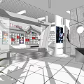 Destor Specialty Store Interior With Reception Desk And Circular Wall Design
