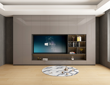 Modern TV Background Cabinet 3d model