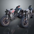 Modern motorcycle two-wheeled motorcycle off-road motorcycle road racing motorcycle 3d model